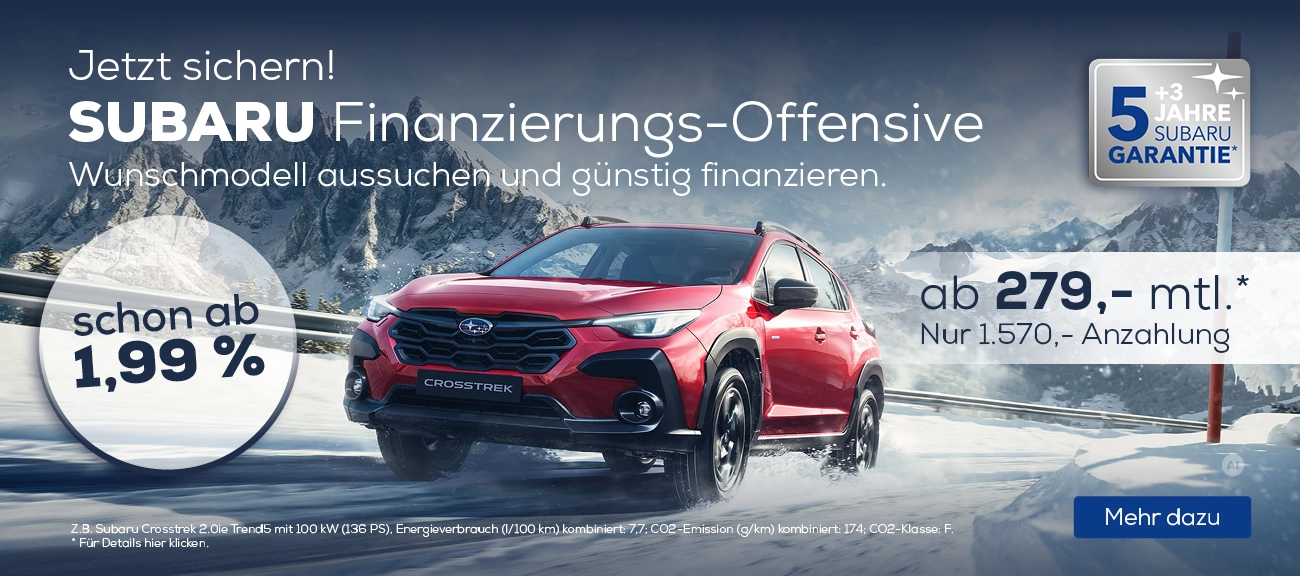 Subaru Finanzierungs-Offensive 1,99%